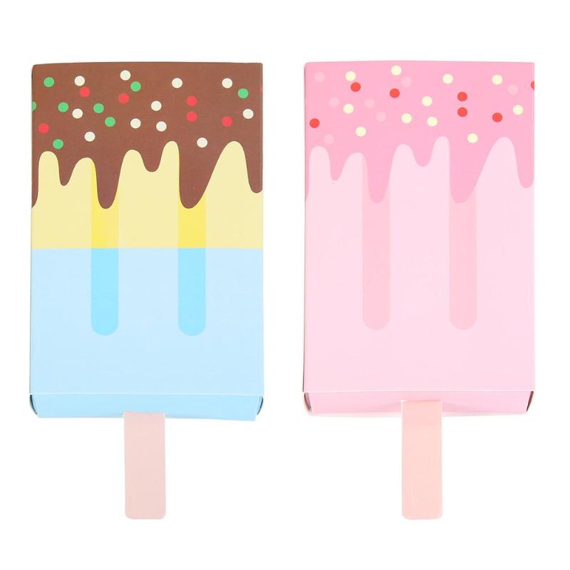 10pcs Ice Cream Shaped Candy Boxes Party Supplies