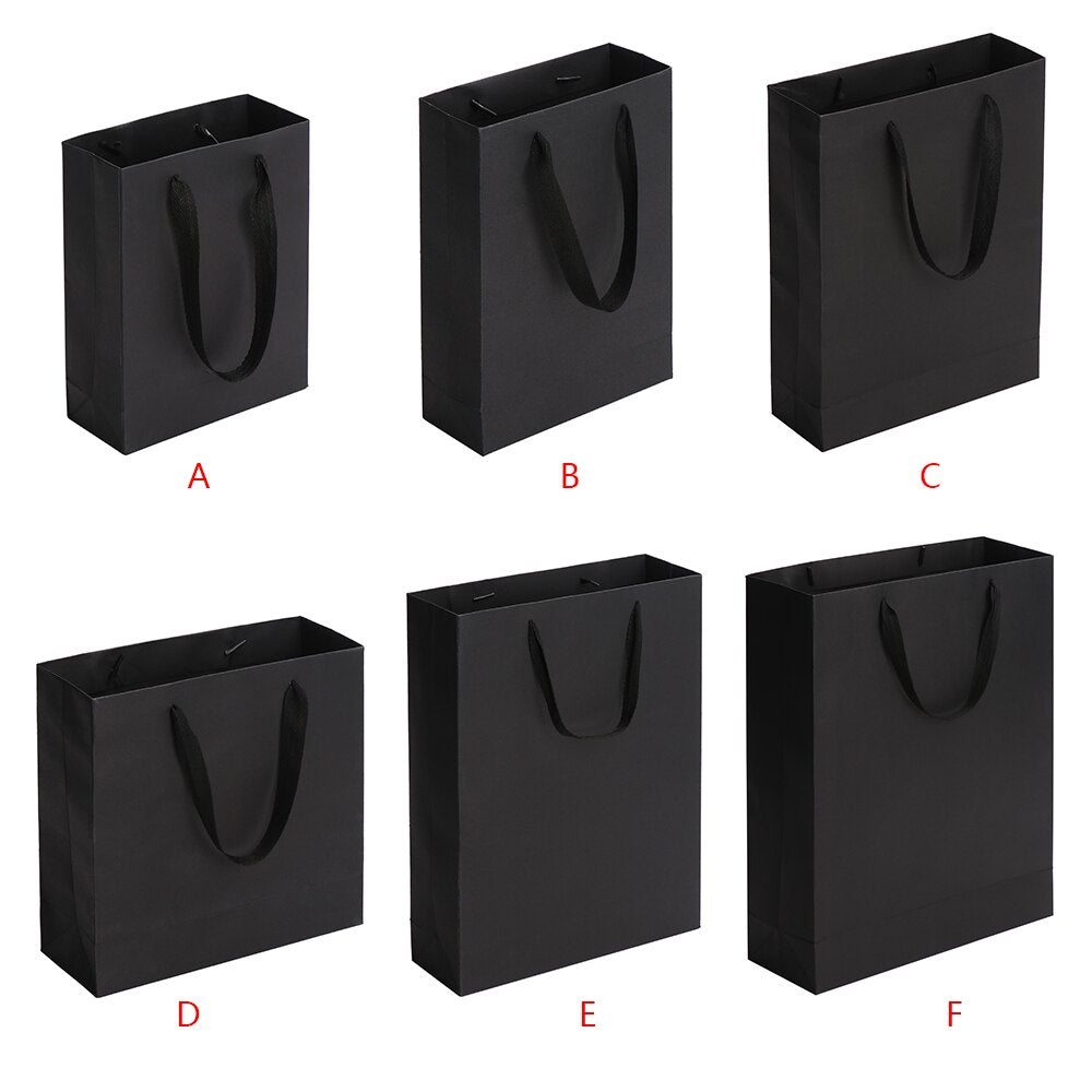 1PC Multi function Black Simple Paper Gift Bag