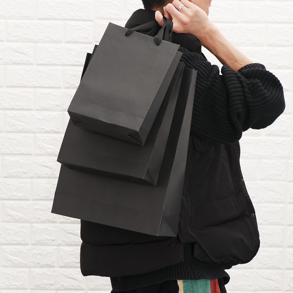 1PC Multi function Black Simple Paper Gift Bag