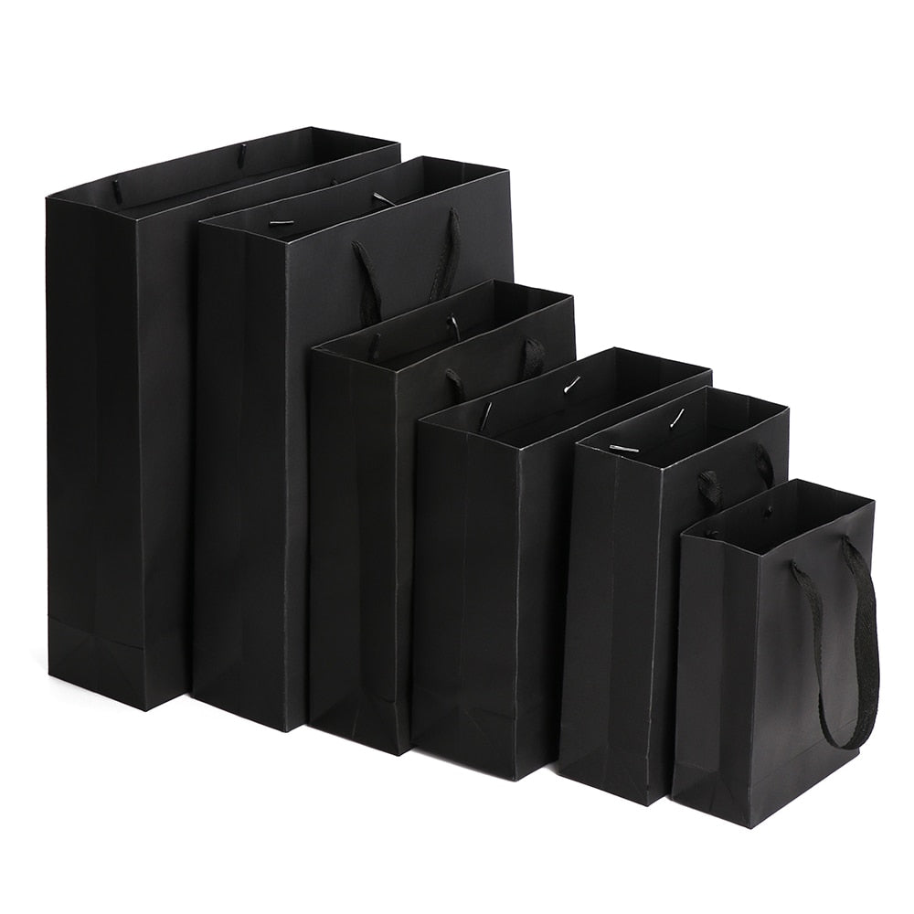 1PC Multi function Black Simple Paper Gift Bag