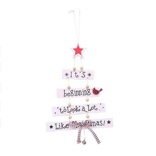 1PC Wood Christmas Tree Ornament Wooden Pendant