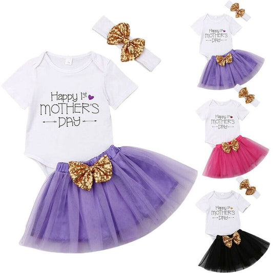 1st Mother's Day Newborn Clothes Baby Girl Outfits