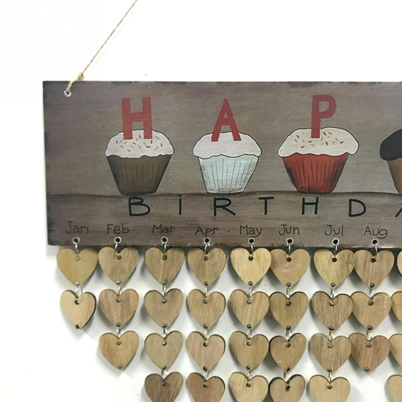 DIY Wood Birthday Reminder Event Board Happy