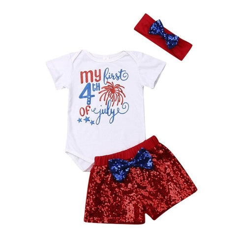 Fashion Newborn Baby Girl Boys 4th of July Clothes