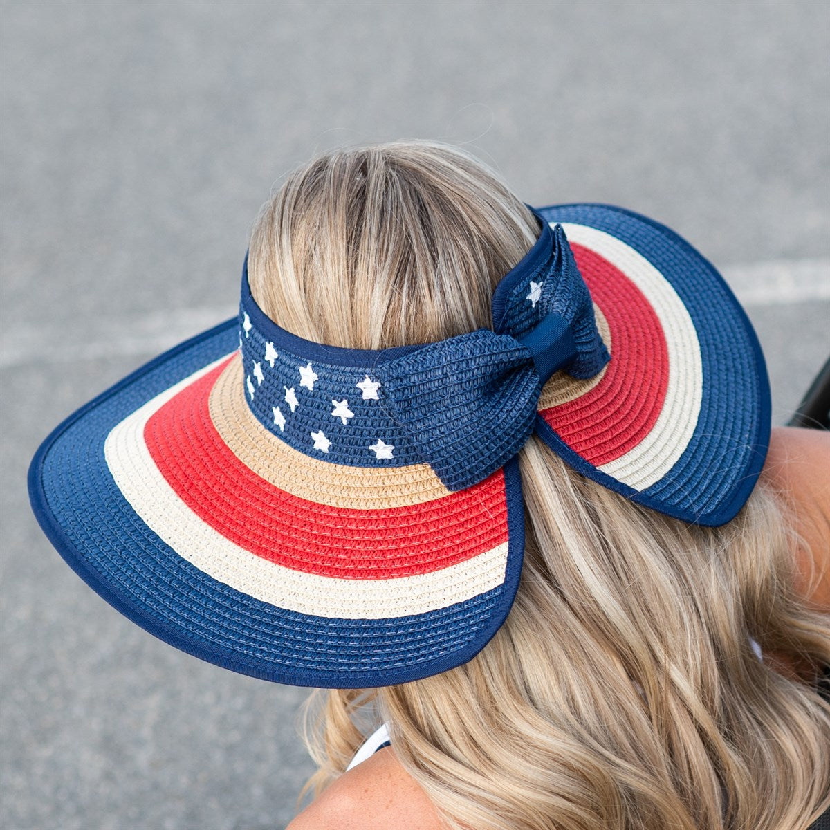 Americana Patriotic Rollable Visor For Adventures, 4th Of July,