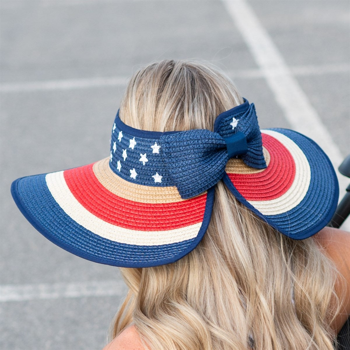 Americana Patriotic Rollable Visor For Adventures, 4th Of July,