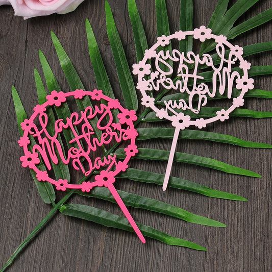 Happy Mother's Day Acrylic Cake Toppers Mum