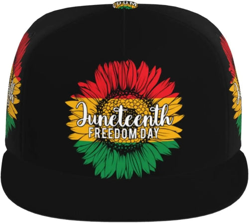 Juneteenth Freedom Day 1865 Snapback Hat for Women Men Adjustable Hip