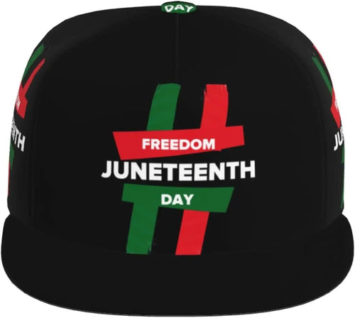 Juneteenth Freedom Day 1865 Snapback Hat for Women Men Adjustable Hip