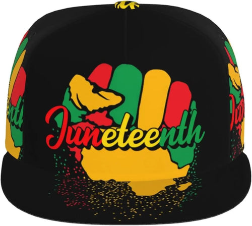 Juneteenth Freedom Day 1865 Snapback Hat for Women Men Adjustable Hip