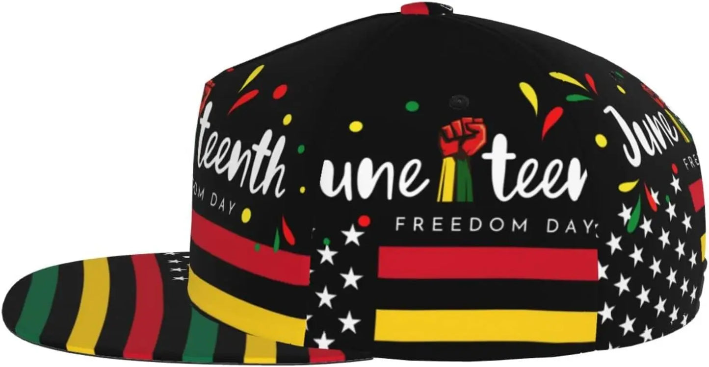 Juneteenth Freedom Day 1865 Snapback Hat for Women Men Adjustable Hip