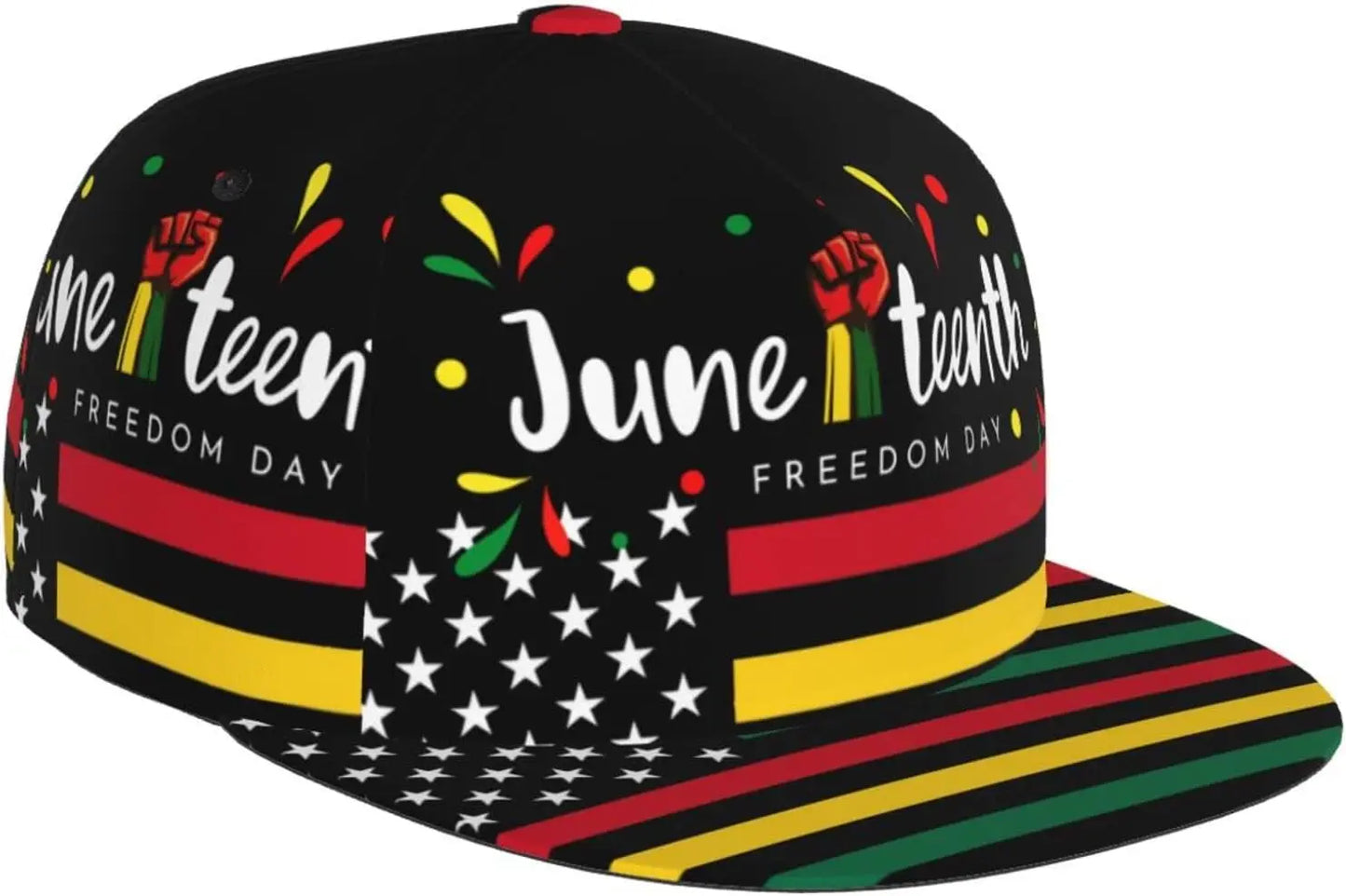 Juneteenth Freedom Day 1865 Snapback Hat for Women Men Adjustable Hip