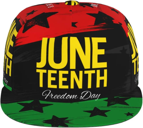 Juneteenth Freedom Day 1865 Snapback Hat for Women Men Adjustable Hip