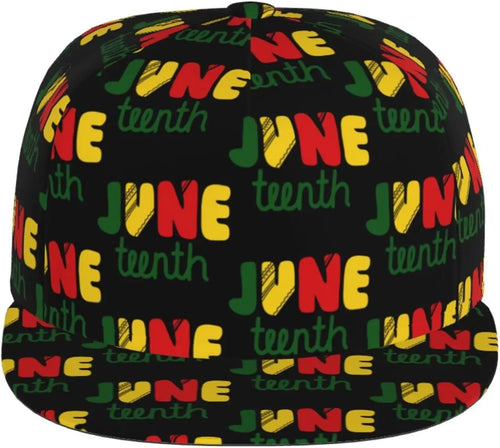 Juneteenth Freedom Day 1865 Snapback Hat for Women Men Adjustable Hip