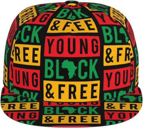 Juneteenth Freedom Day 1865 Snapback Hat for Women Men Adjustable Hip