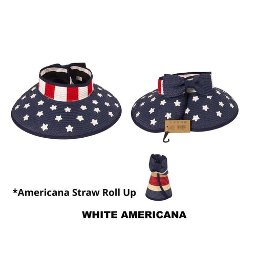 Americana Patriotic Rollable Visor For Adventures, 4th Of July,