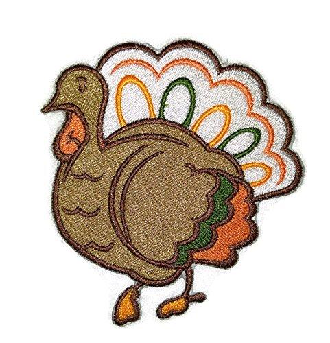 Happy Thanksgiving[Turkey Gobble]Embroidered Iron on/Sew patch